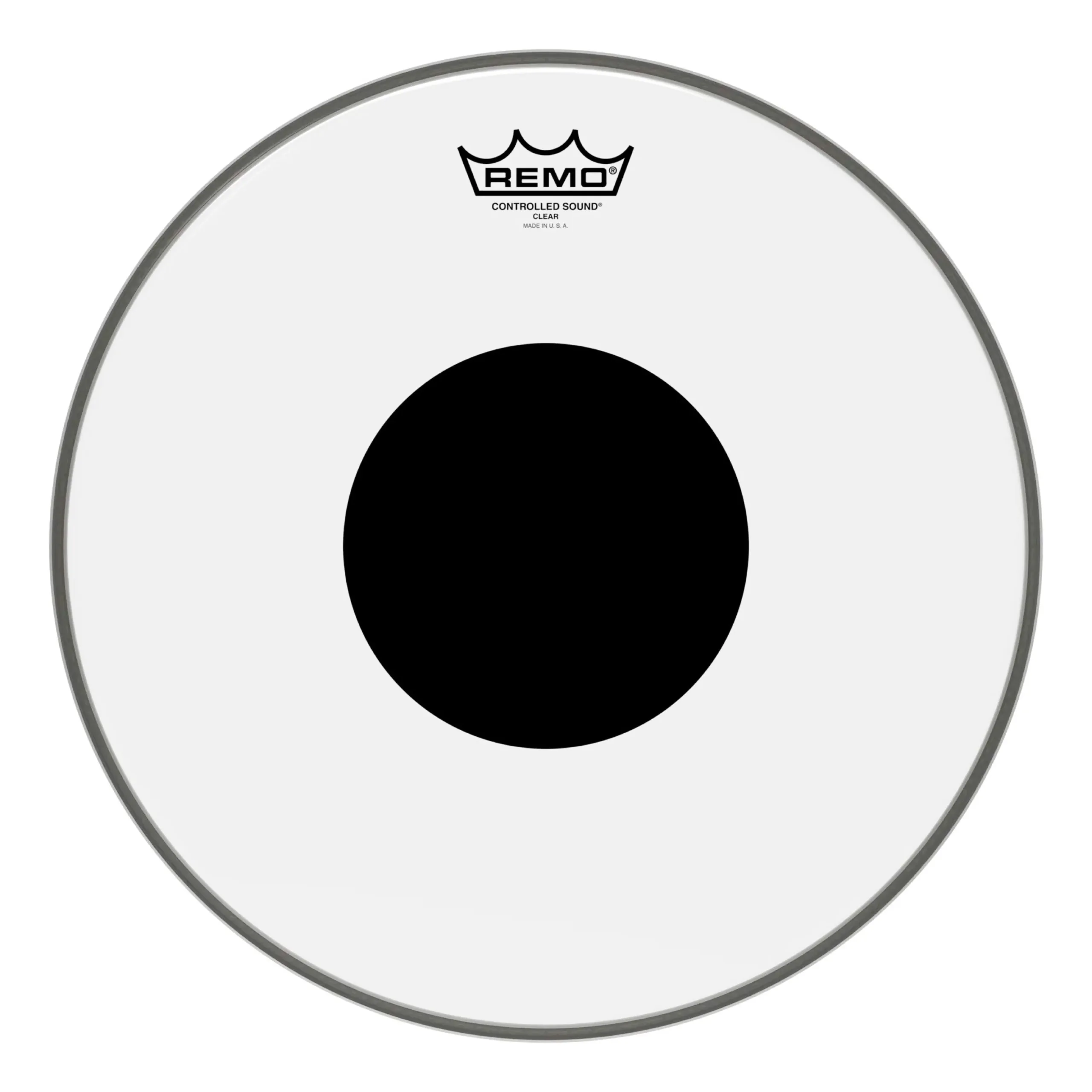 PARCHE REMO CS12" TRANSPARENTE CENTRO NEGRO CS031210 3102271
